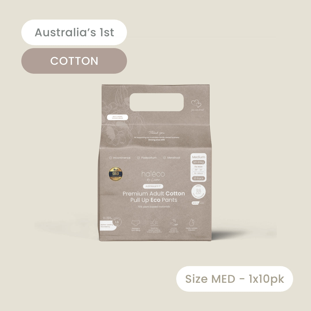 Haleco by Luvme ADULT biodegradable COTTON Pull Up Pants | Single Pack