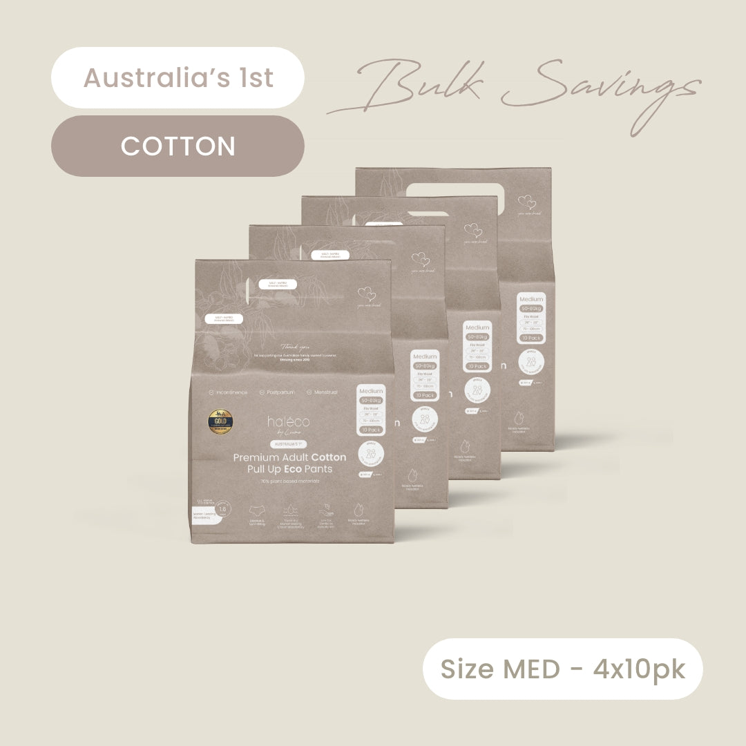 Haleco by Luvme ADULT biodegradable COTTON Pull Up Pants 4 Packs