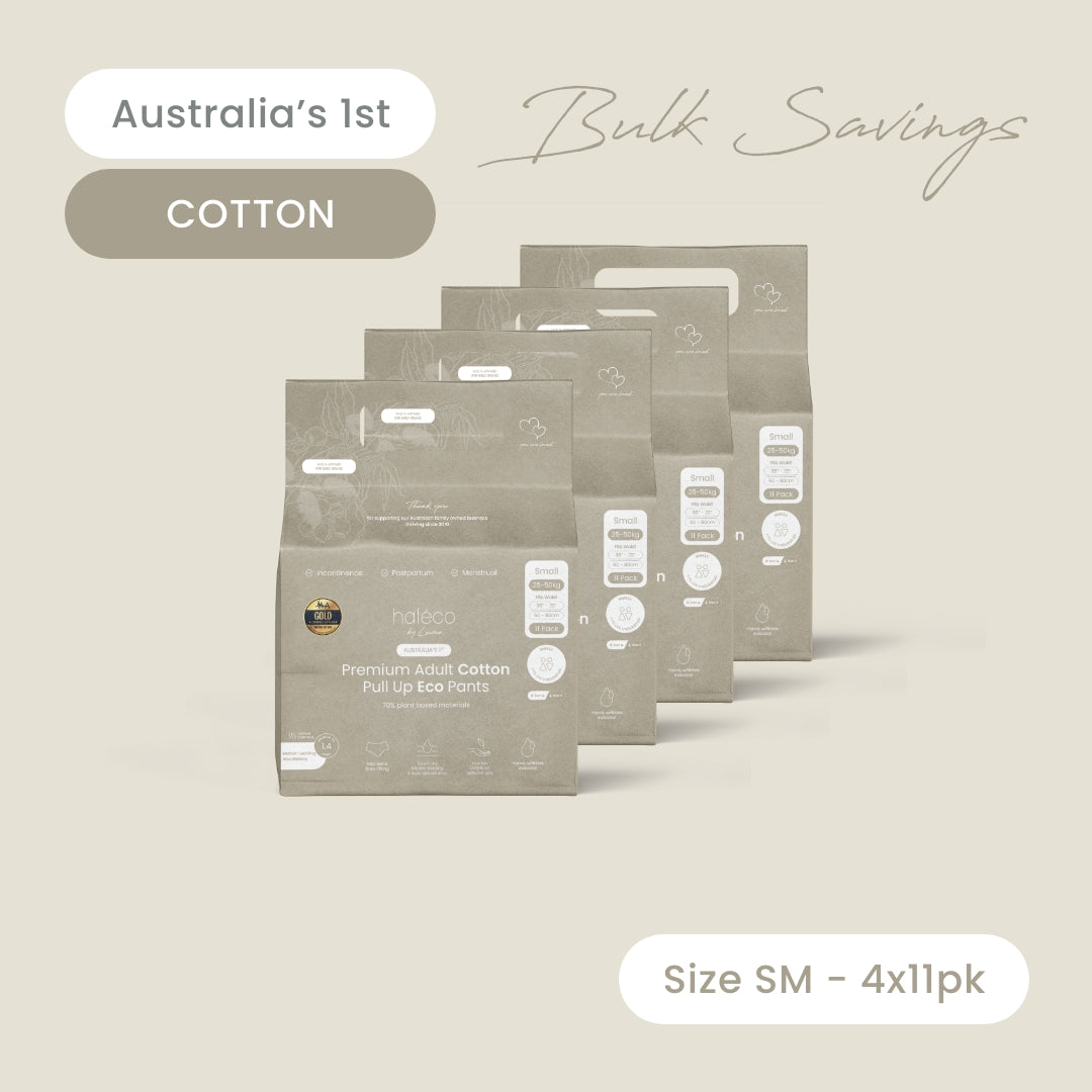 Haleco by Luvme ADULT biodegradable COTTON Pull Up Pants 4 Packs