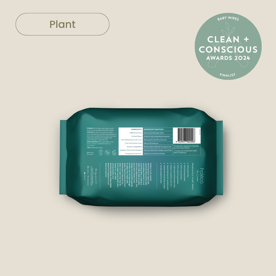 Haléco by Luvme 80pk Plant Wipes | 12 PACKS