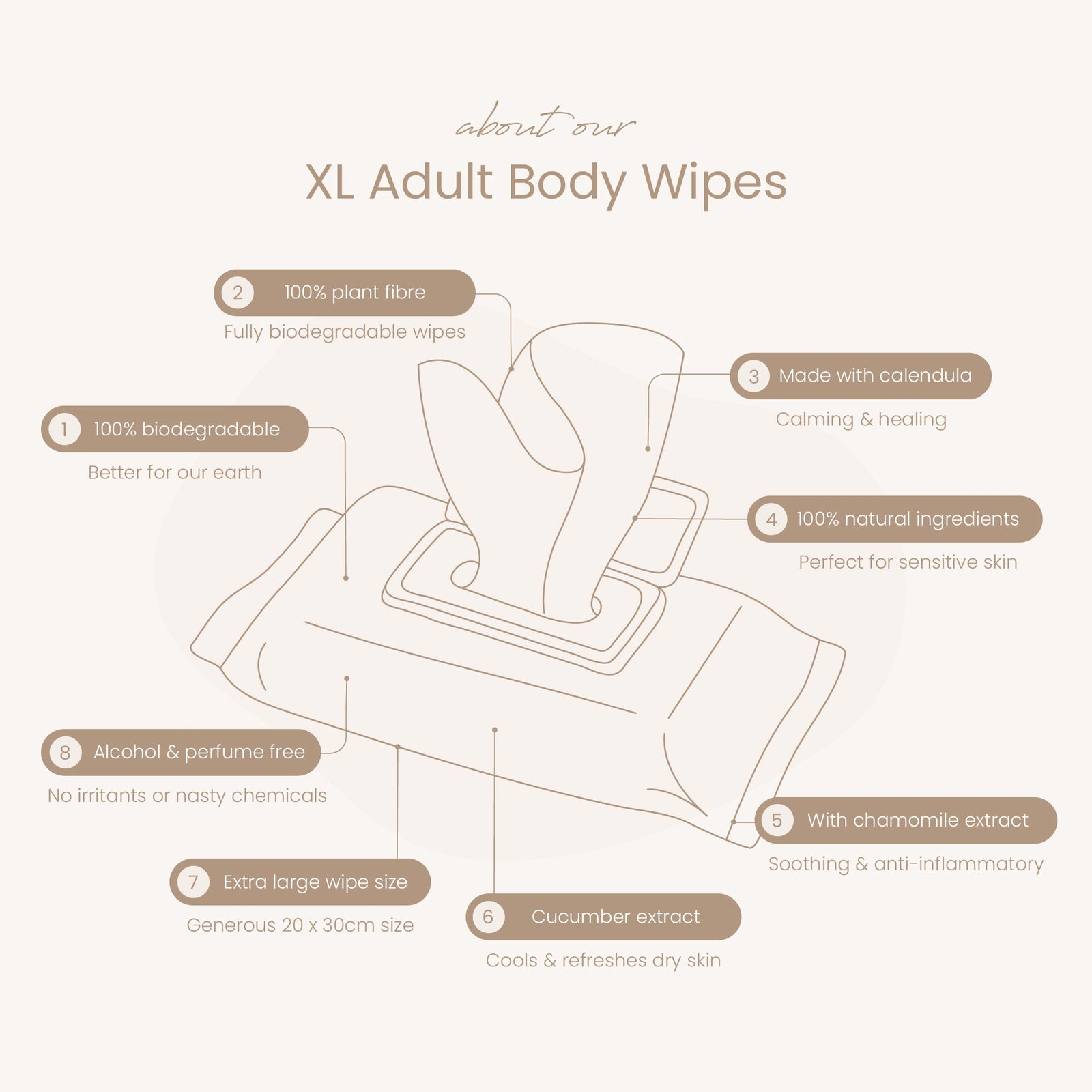 Haléco by Luvme 50pk XLarge Wipes | 6 PACKS - shop_name Wipes