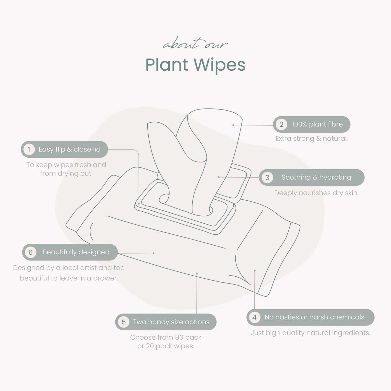 Haléco by Luvme 80pk Plant Wipes | 6 PACKS - shop_name Wipes