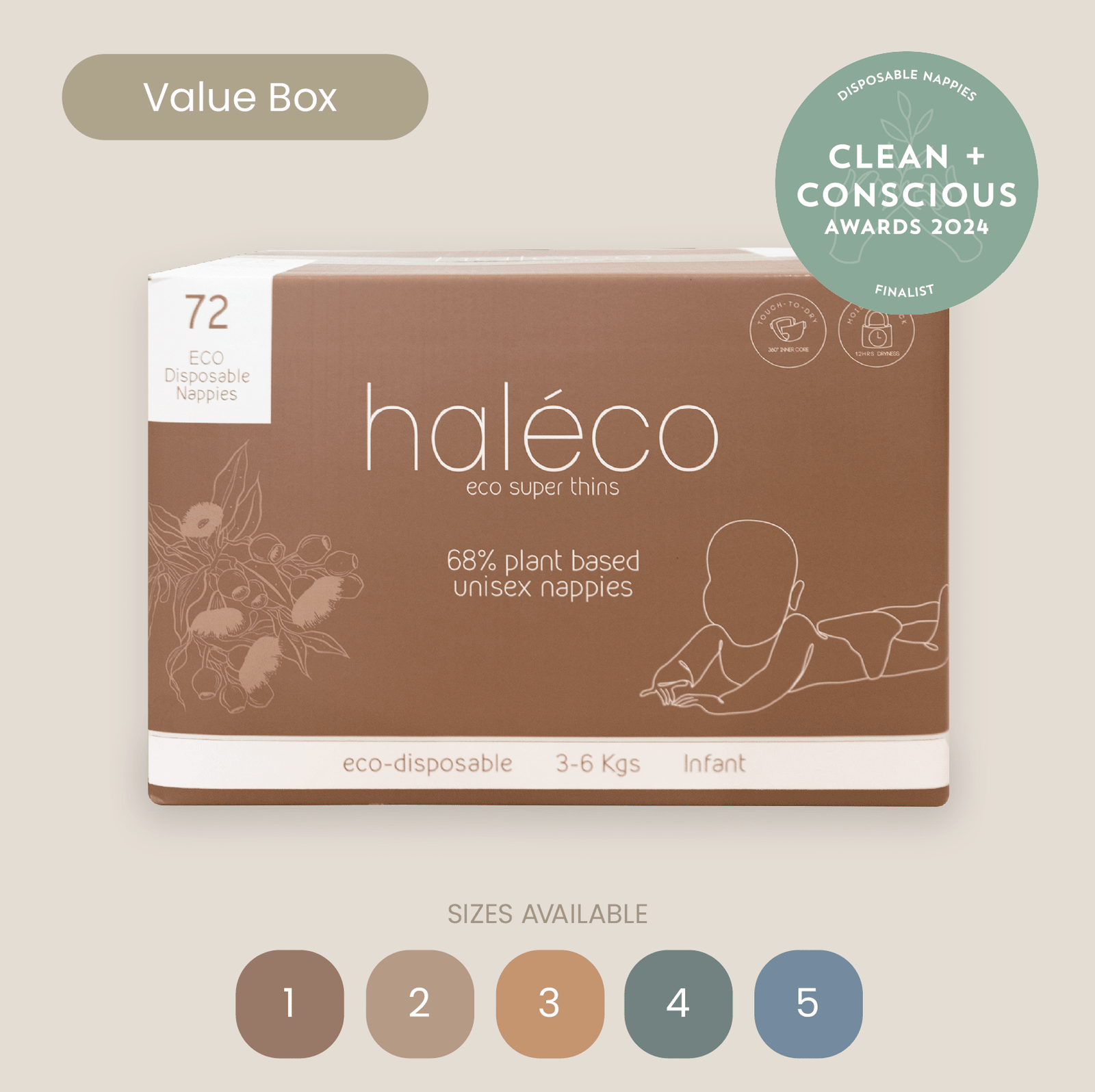 Haléco Plant Nappies | SINGLE BOX - shop_name Nappies