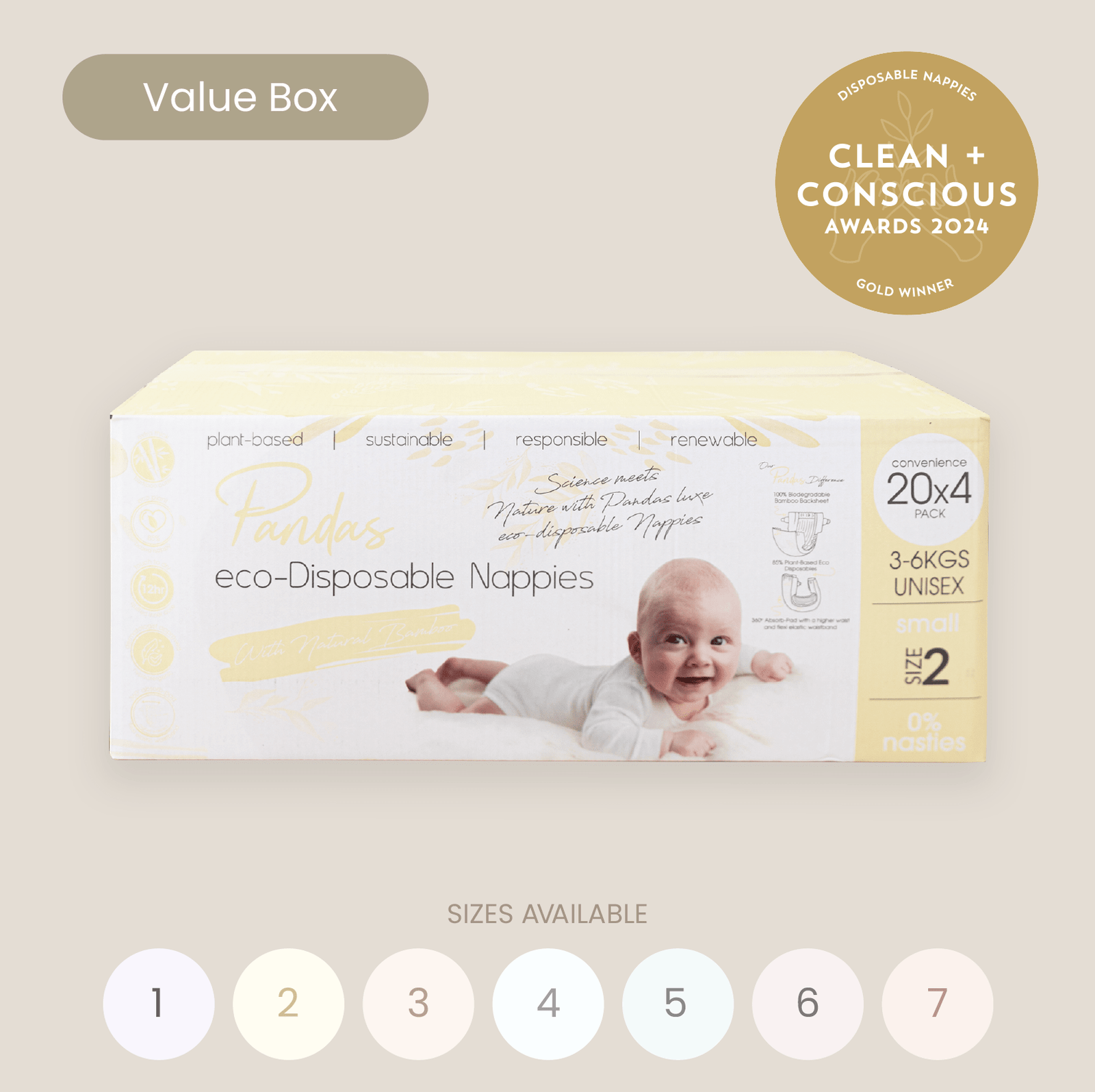 Pandas by Luvme Bamboo Nappies & Pull Ups | SINGLE BOX - shop_name Nappies