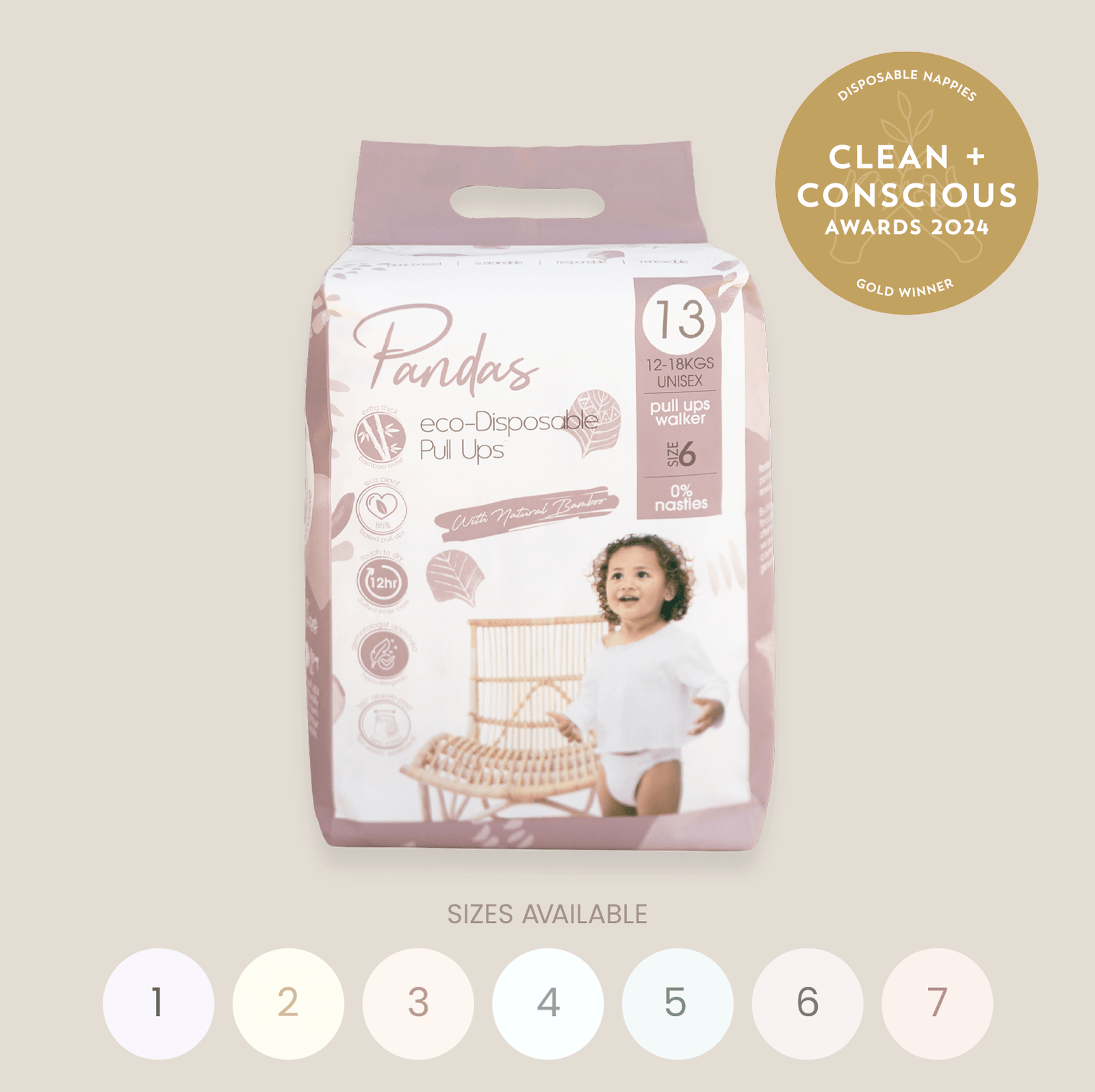 Pandas by Luvme Bamboo Nappies & Pull Ups | SINGLE PACK - shop_name Nappies