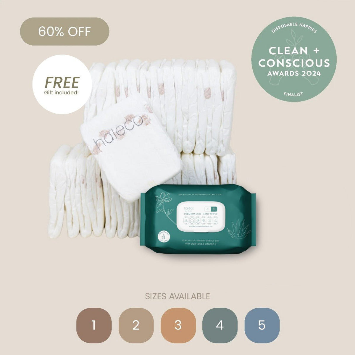 60% OFF Haléco by Luvme Trial Packs - shop_name Nappies