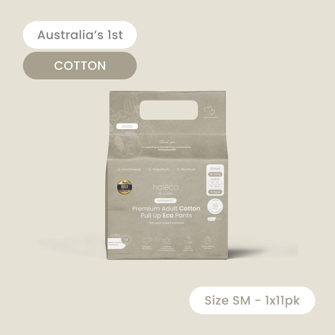 Haleco by Luvme ADULT biodegradable COTTON Pull Up Pants | Single Pack