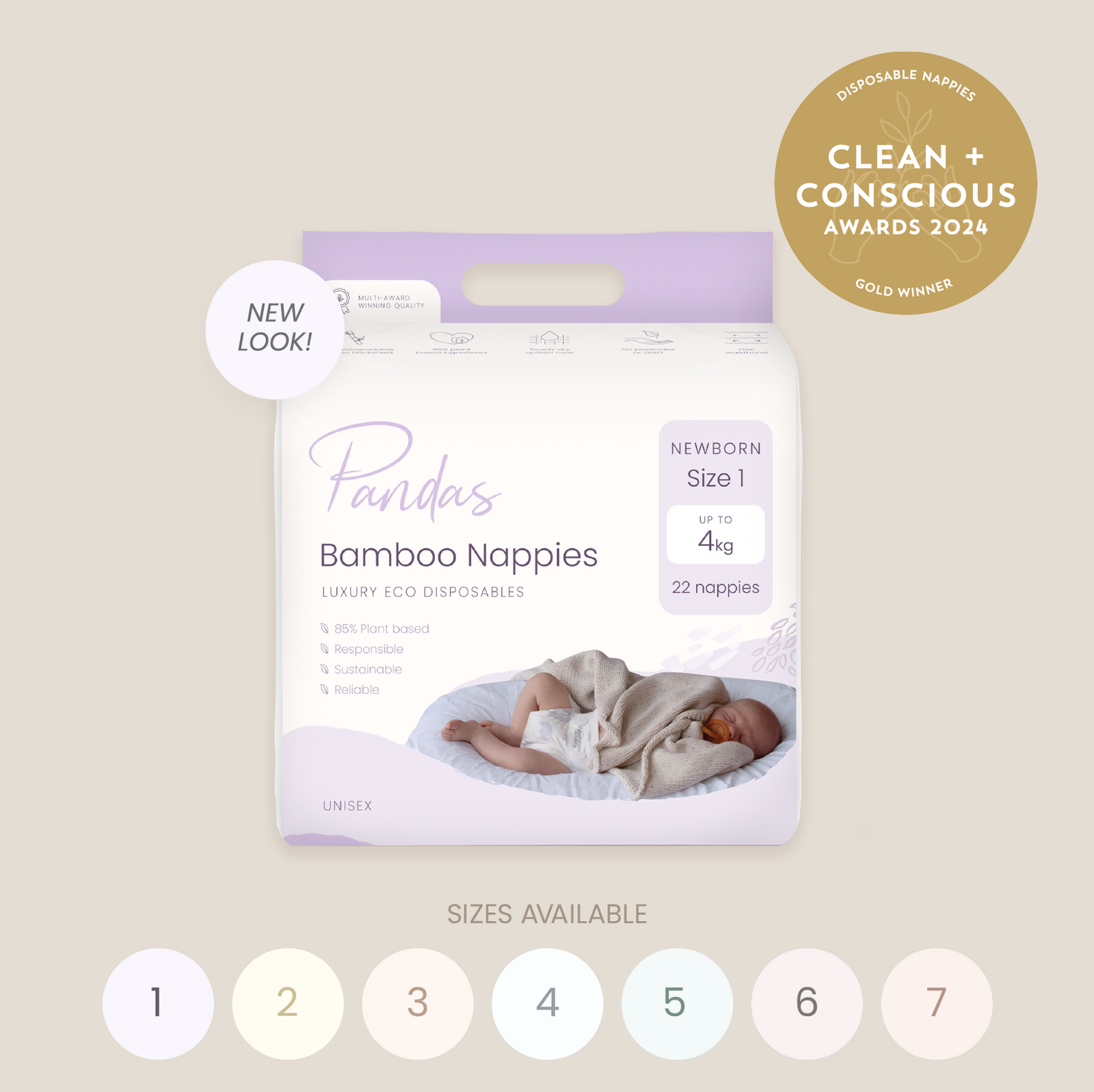 Pandas by Luvme Bamboo Nappies & Pull Ups | SINGLE PACK