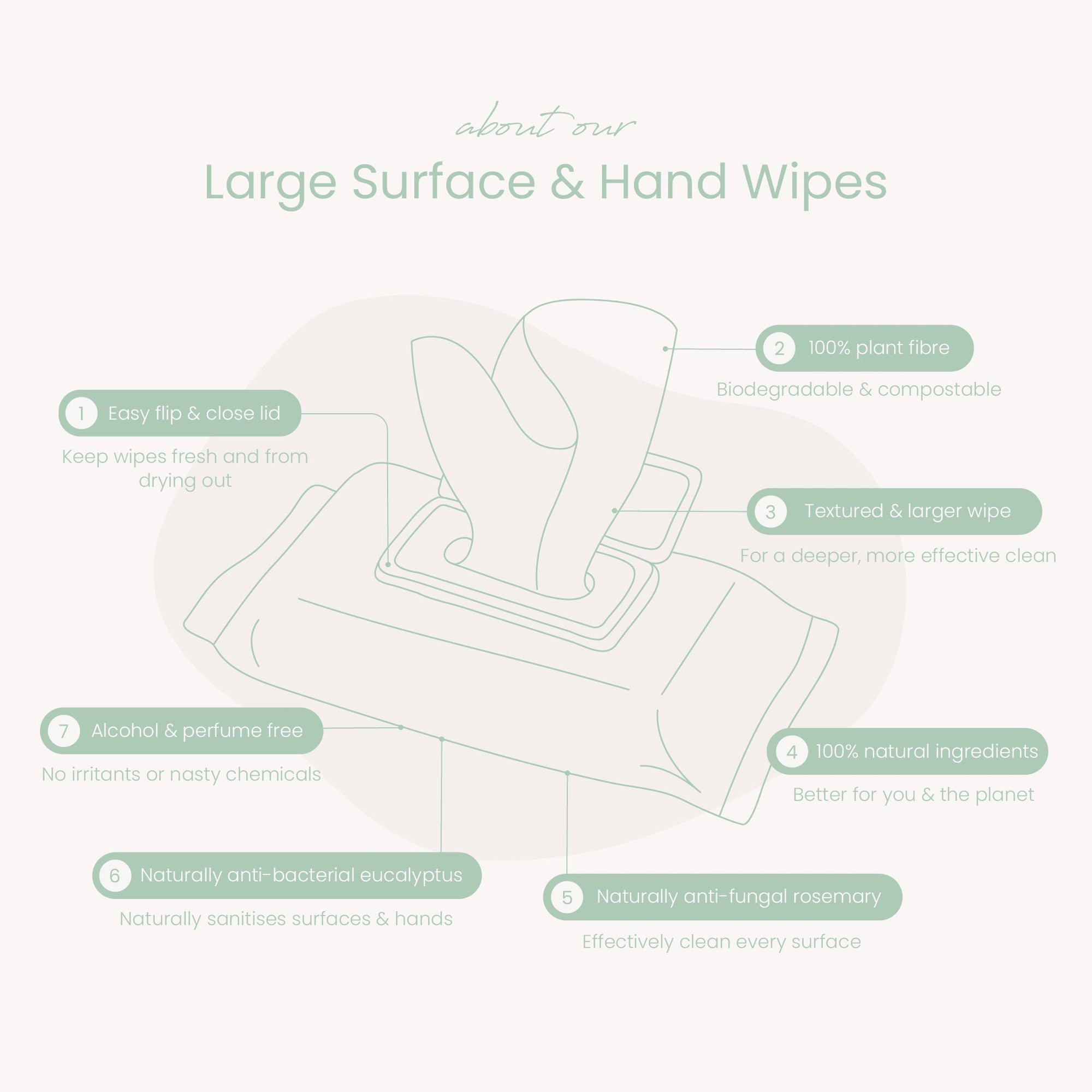 Haléco by Luvme 20pk Large Surface & Hand Wipes | 8 PACKS - shop_name Wipes