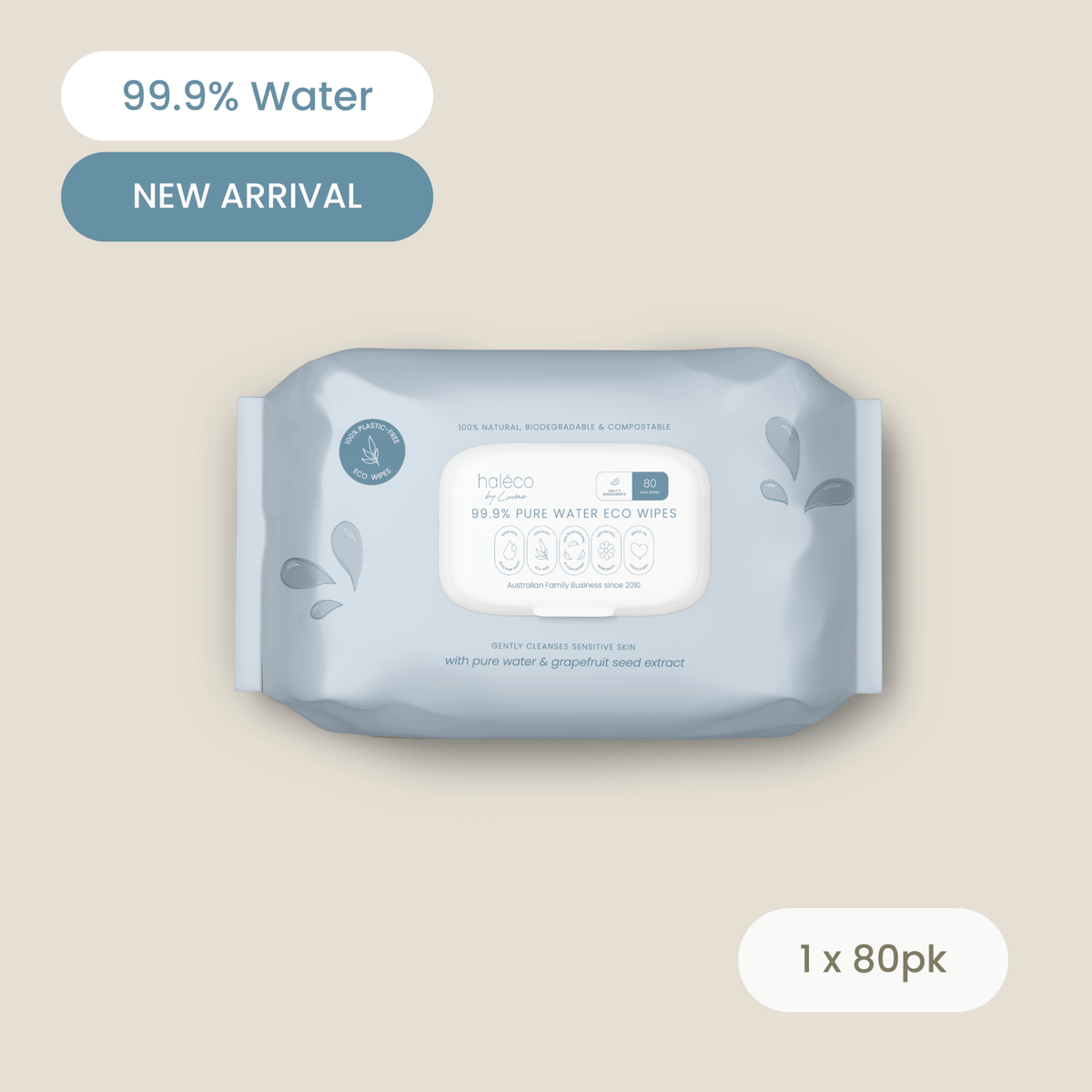 Haléco by Luvme 80pk Water Wipes | 1 PACK - shop_name Wipes