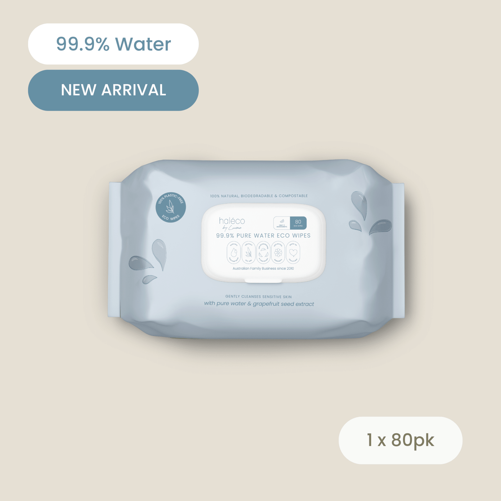 Haléco by Luvme 80pk Water Wipes | 1 PACK - shop_name Wipes