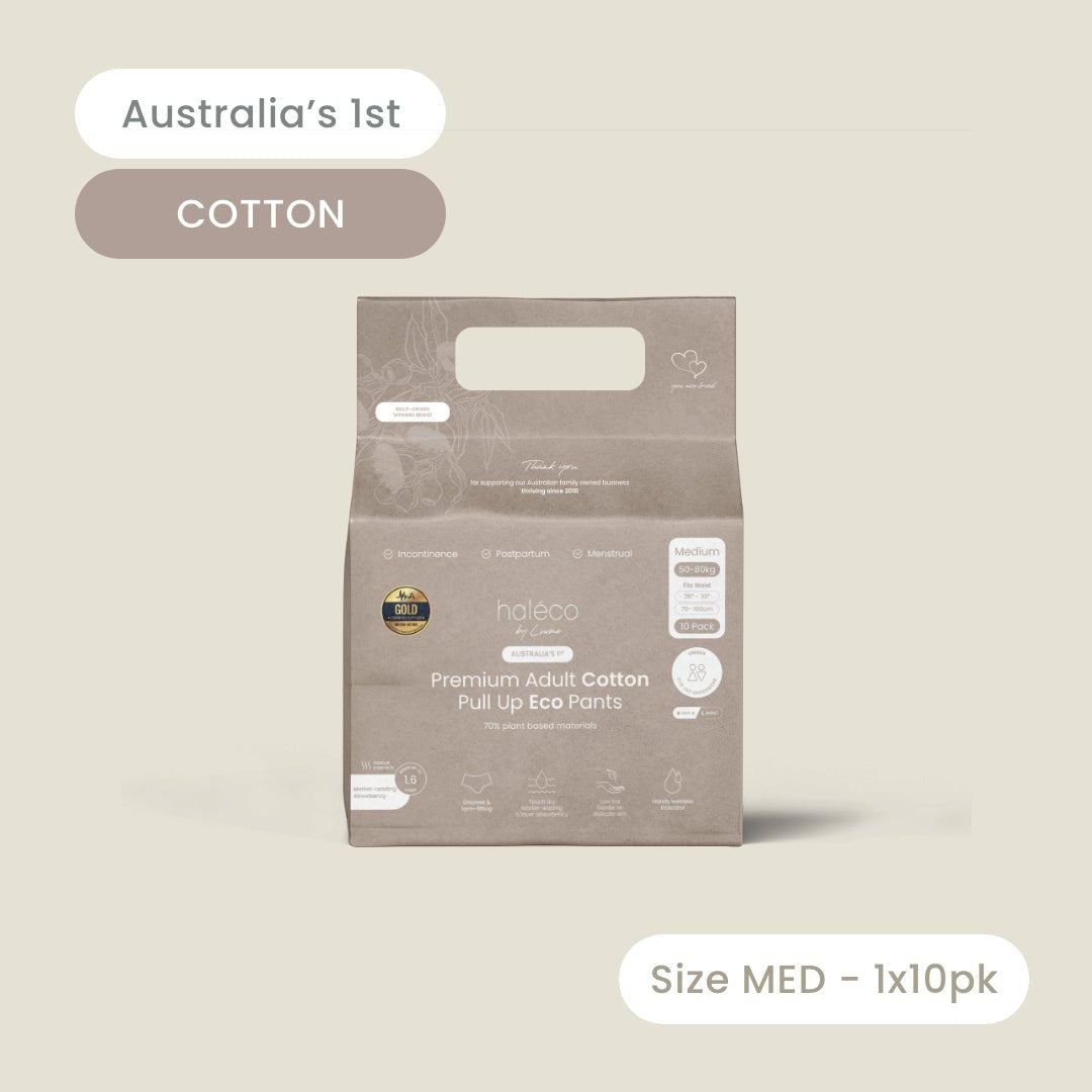 Haleco by Luvme ADULT biodegradable COTTON Pull Up Pants | Single Pack - shop_name Nappies