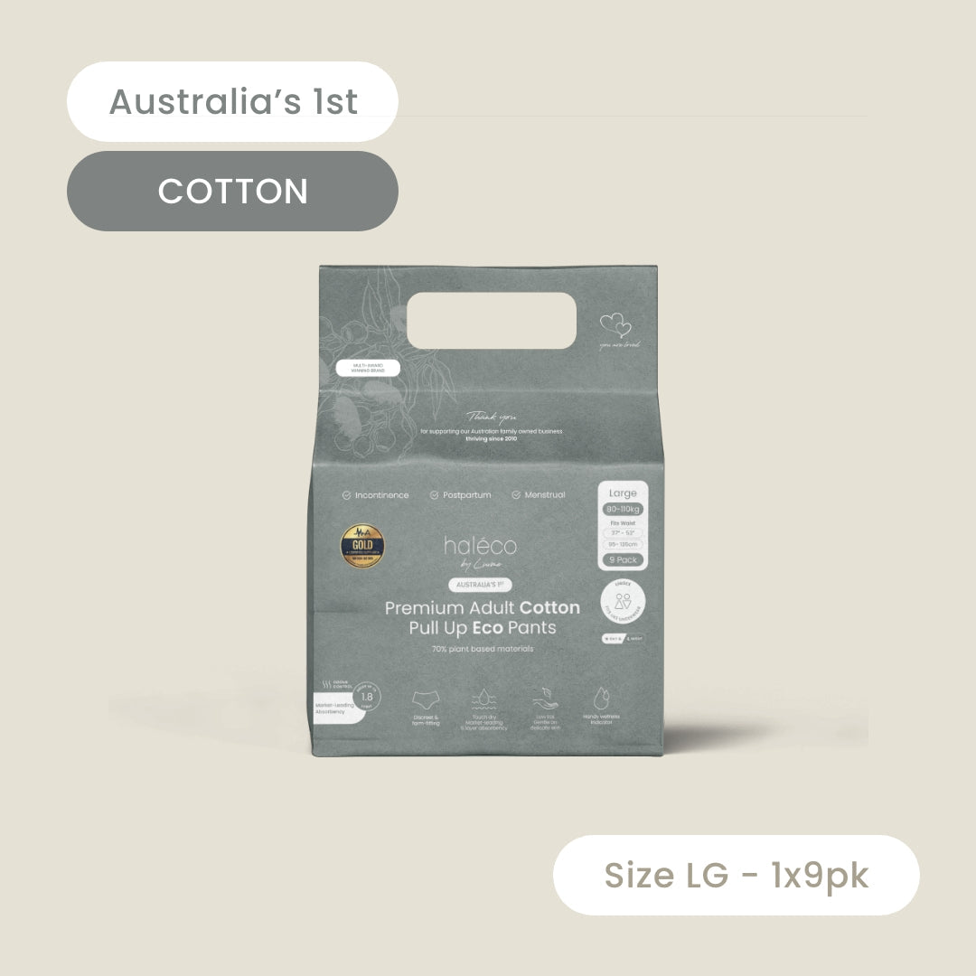 Haleco by Luvme ADULT biodegradable COTTON Pull Up Pants | Single Pack - shop_name Nappies