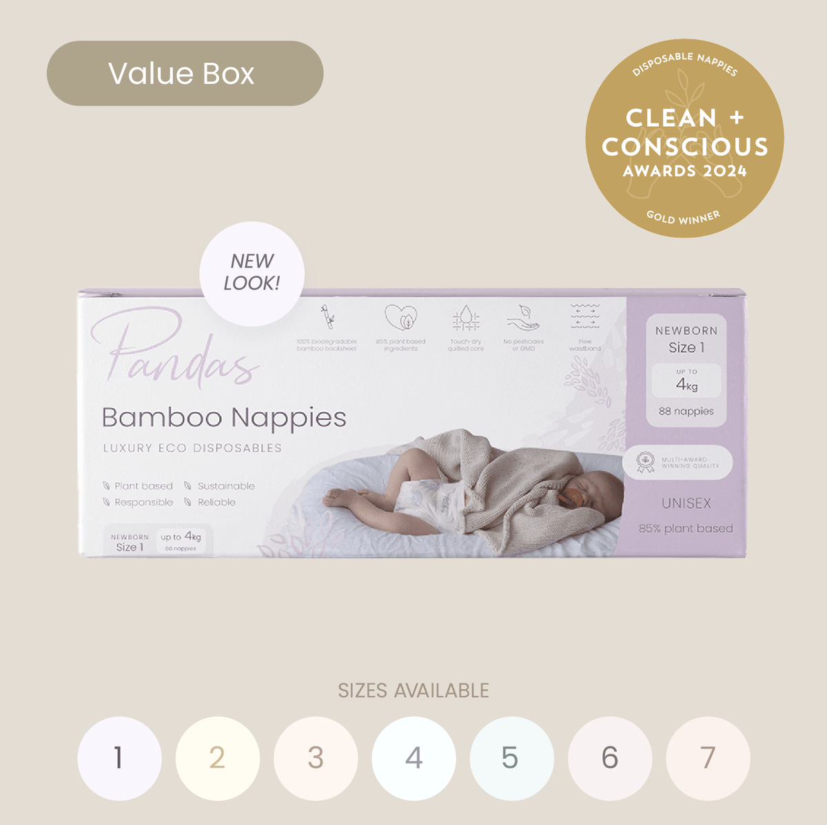 Pandas by Luvme Bamboo Nappies &amp; Pull Ups | SINGLE BOX - shop_name Nappies