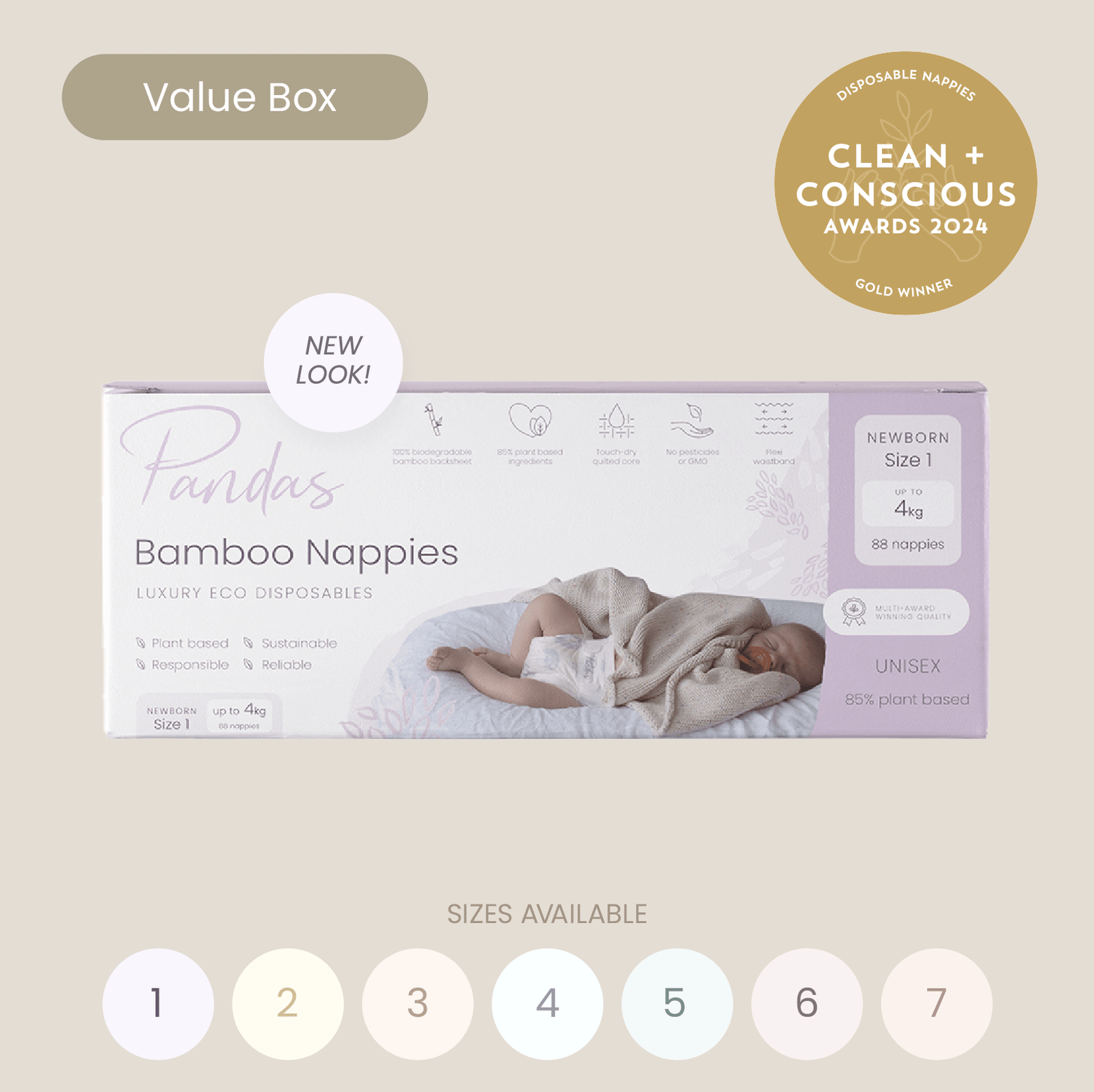 Pandas by Luvme Bamboo Nappies & Pull Ups | SINGLE BOX - shop_name Nappies